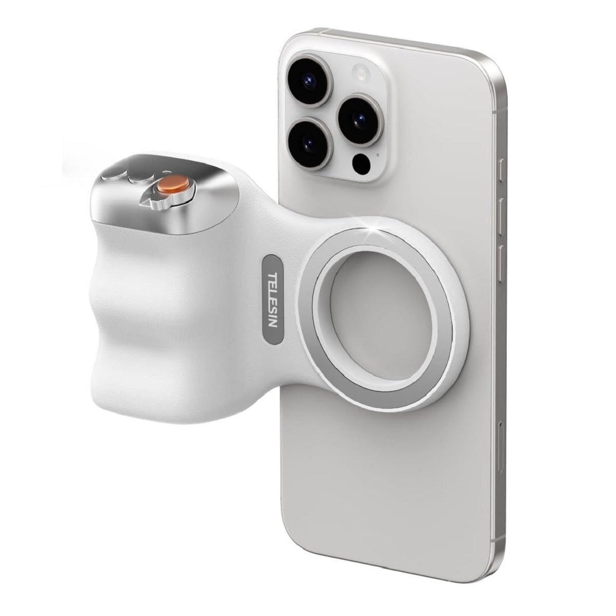 Magnetic Phone Camera Grip - Remote Shutter Handle and Holder