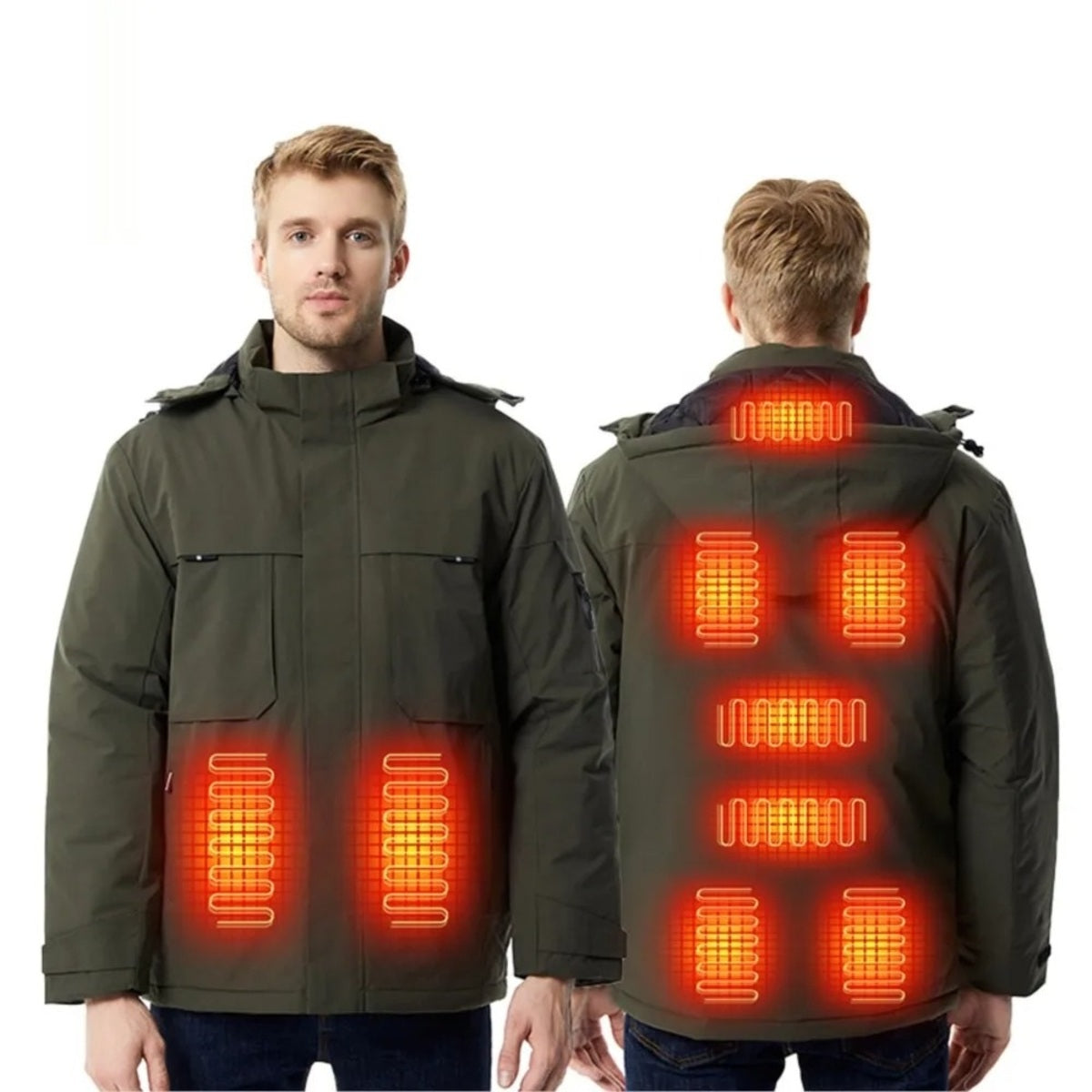 Heated Jacket - Waterproof 9-Zone Winter Heating Coat for Men and Women