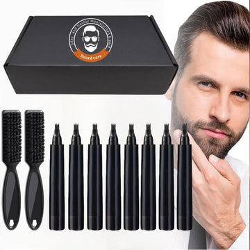 Beard Filling Pen Kit Waterproof Pencil Brush for Shaping and Colouring