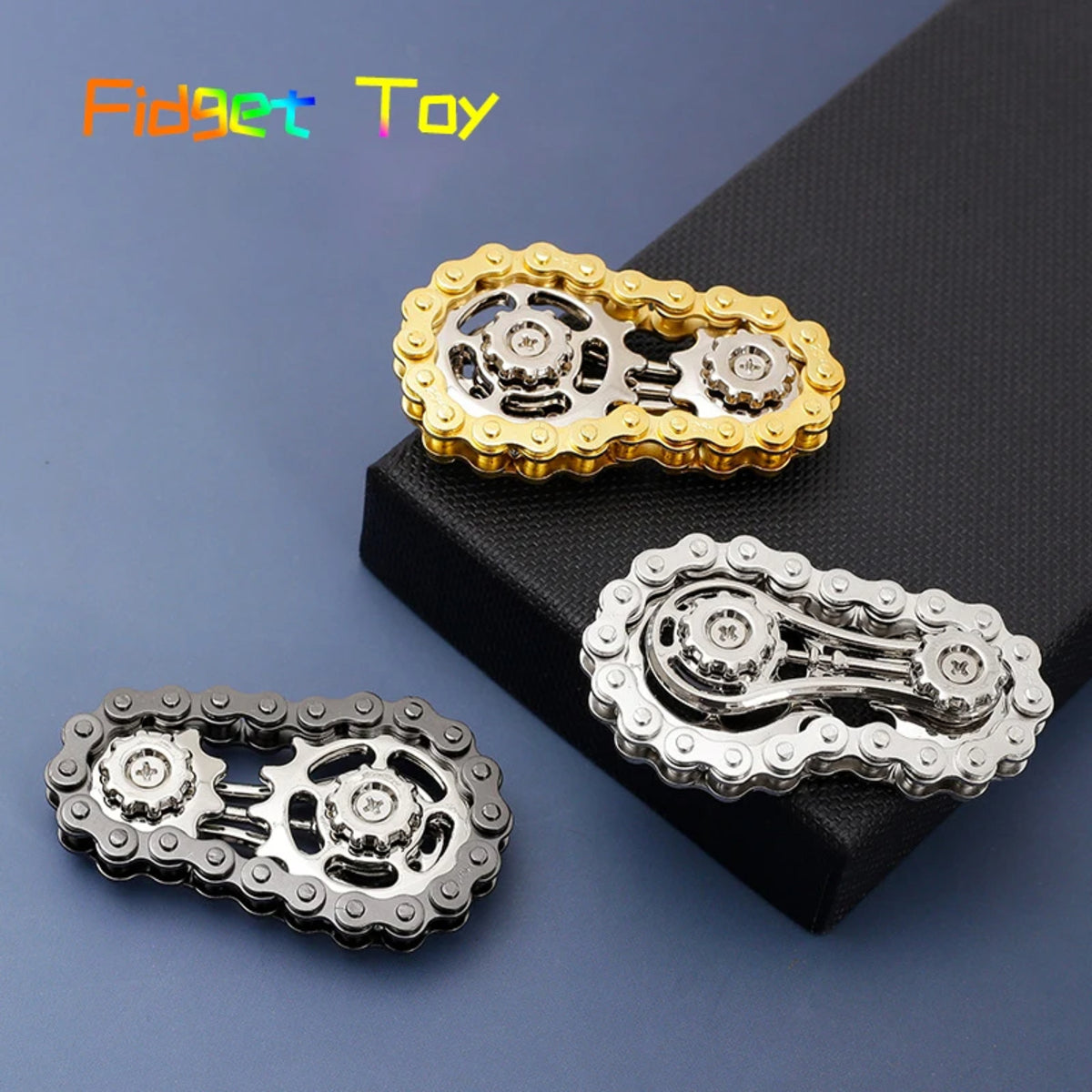 Metal Sprocket Flywheel Fidget Spinner - Anxiety Relief for Adults and Kids