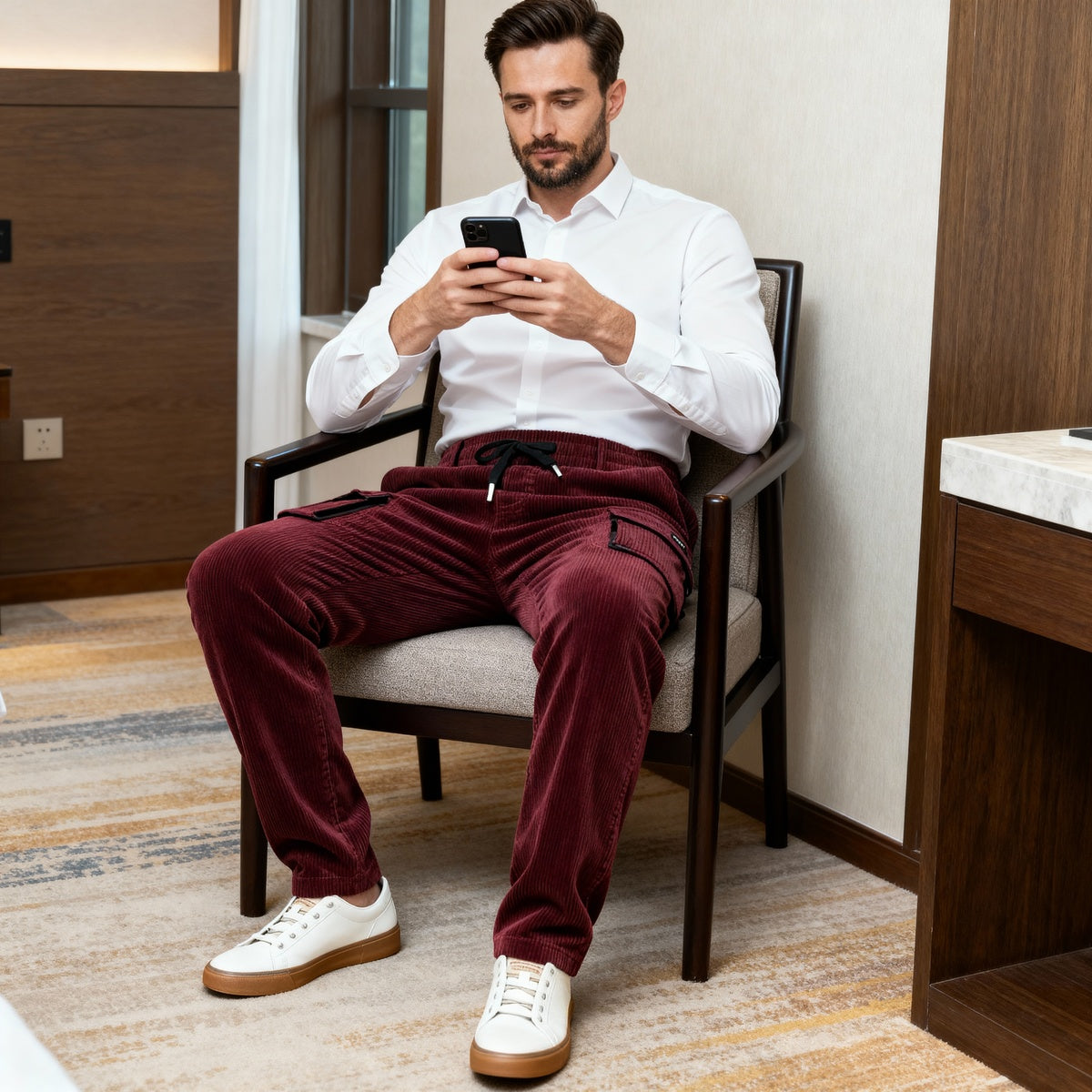 Men's Corduroy Casual Pants - Autumn Winter Trousers