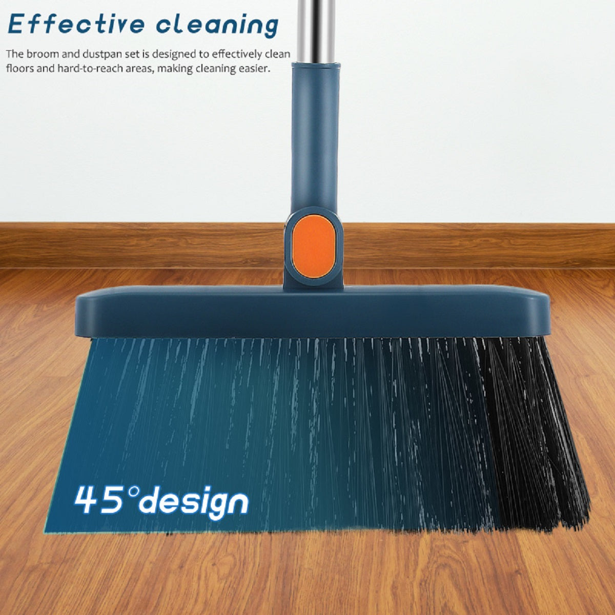 Folding Broom Dustpan Set - Handheld Sweeping for Indoor Cleaning