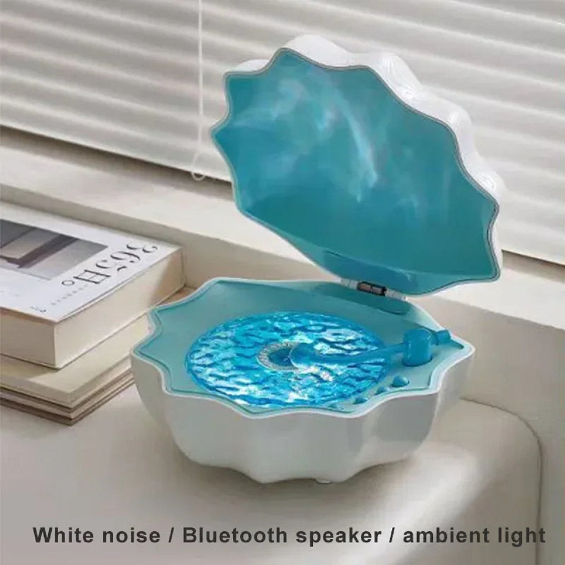 Wave Vinyl Player - Retro Bluetooth Speaker with White Noise and Lights