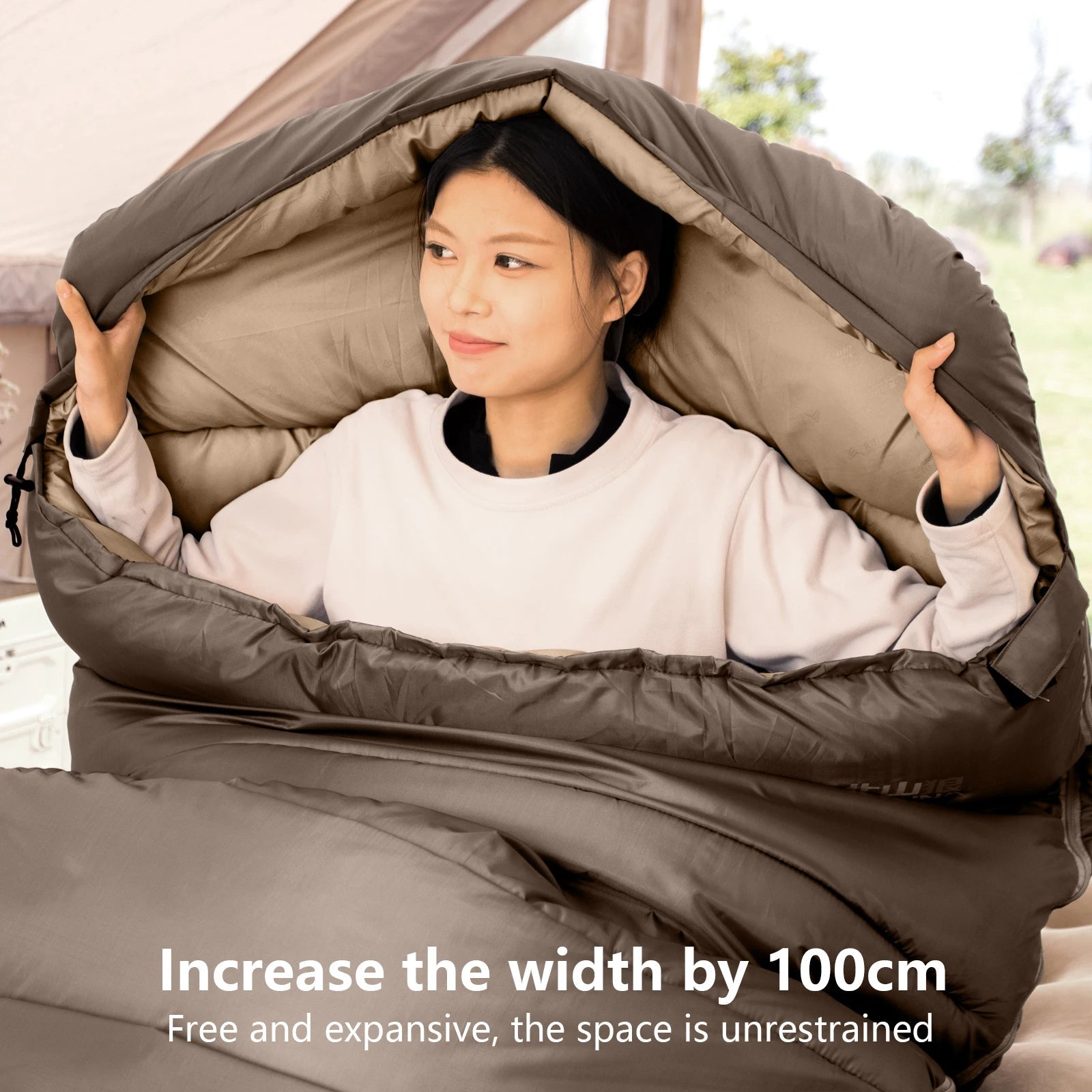 XL Winter Camping Sleeping Bag - Lightweight Long Adult Hiking and Fishing Bag