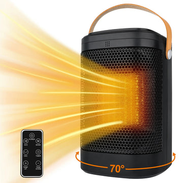Electric Fan Heater - Wall-Mounted Dual Mode with Remote