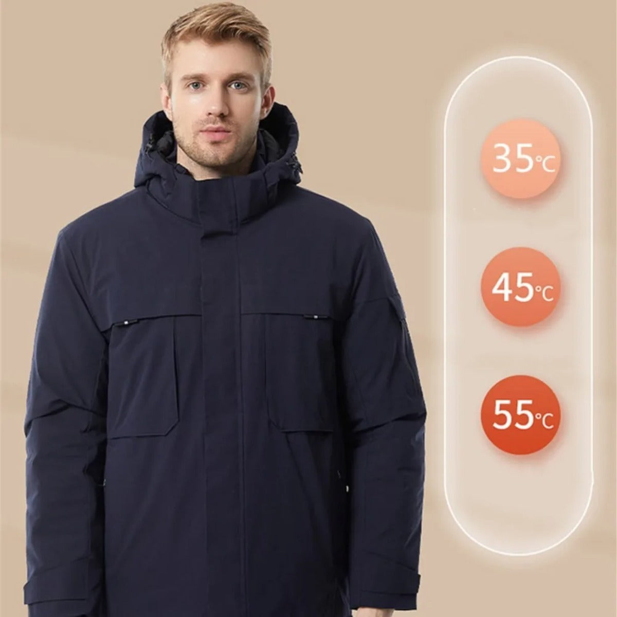 Heated Jacket - Waterproof 9-Zone Winter Heating Coat for Men and Women