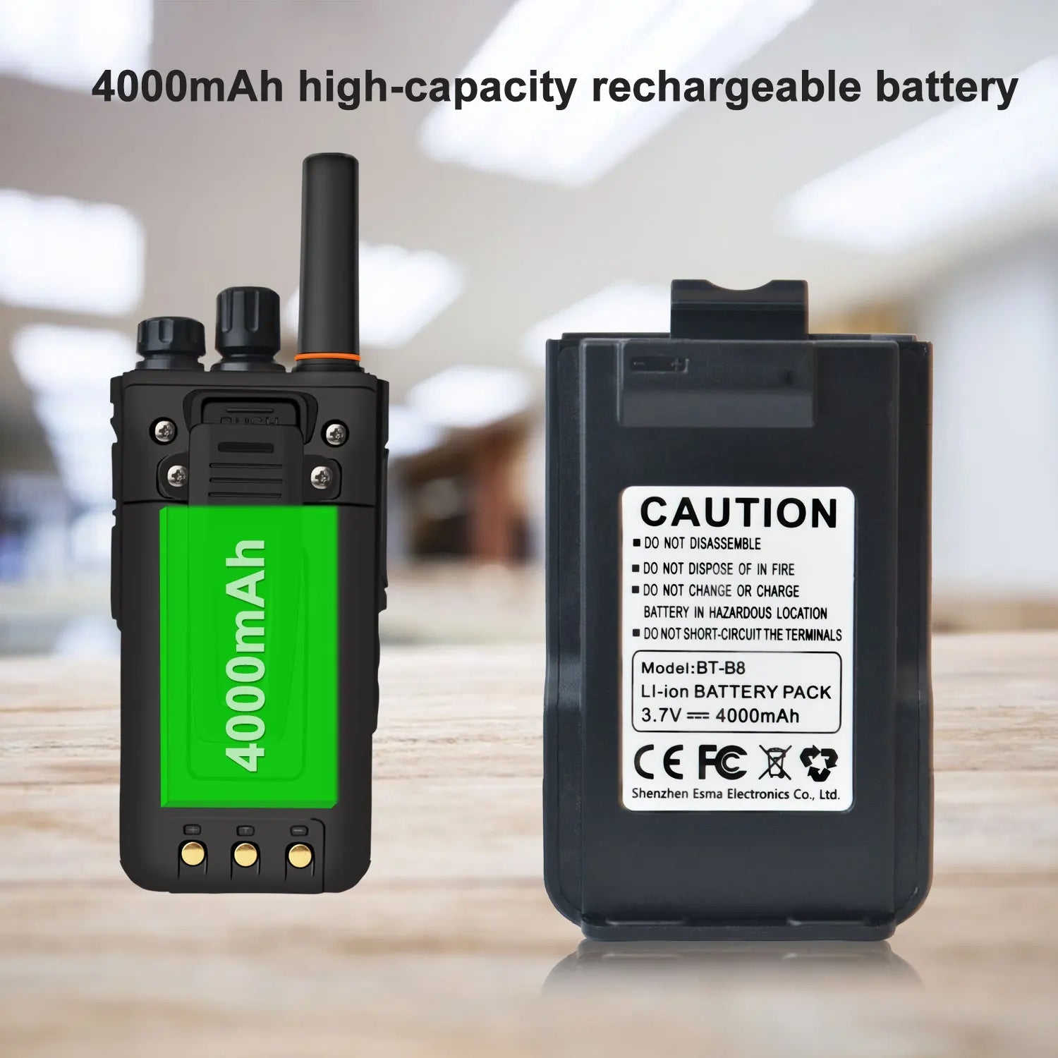Hi-B8 4G Poc Walkie Talkie - Android 9.0 Touchscreen Radio with WiFi GPS and FM