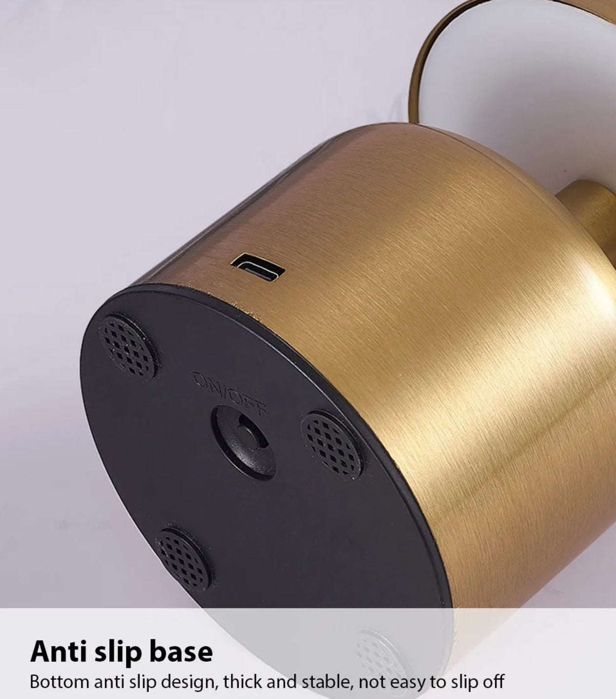 LED Touch Table Lamp - USB Rechargeable 3-Color Dimmable Night Light