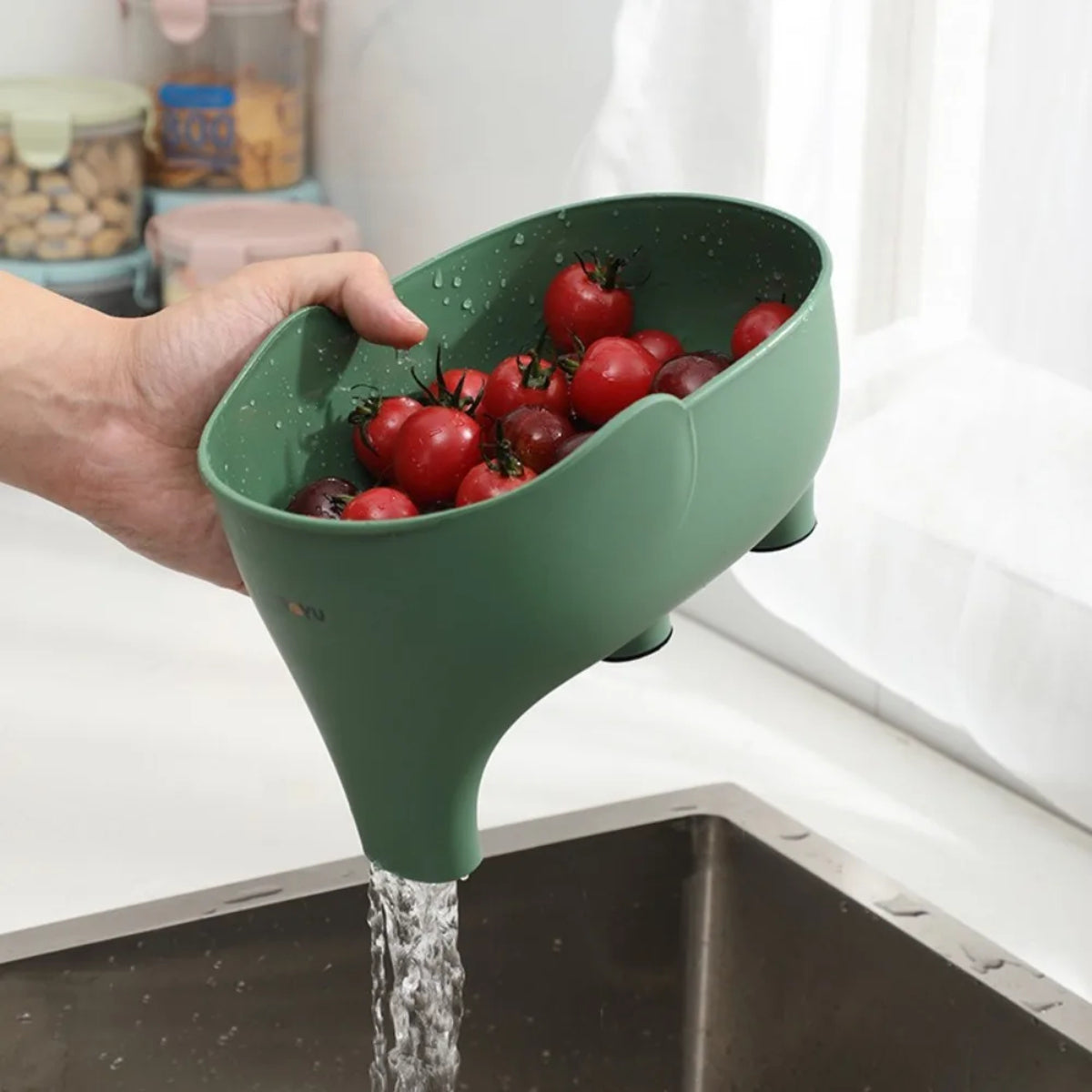 Elephant Sink Strainer - Hanging Fruit and Vegetable Washing Basket