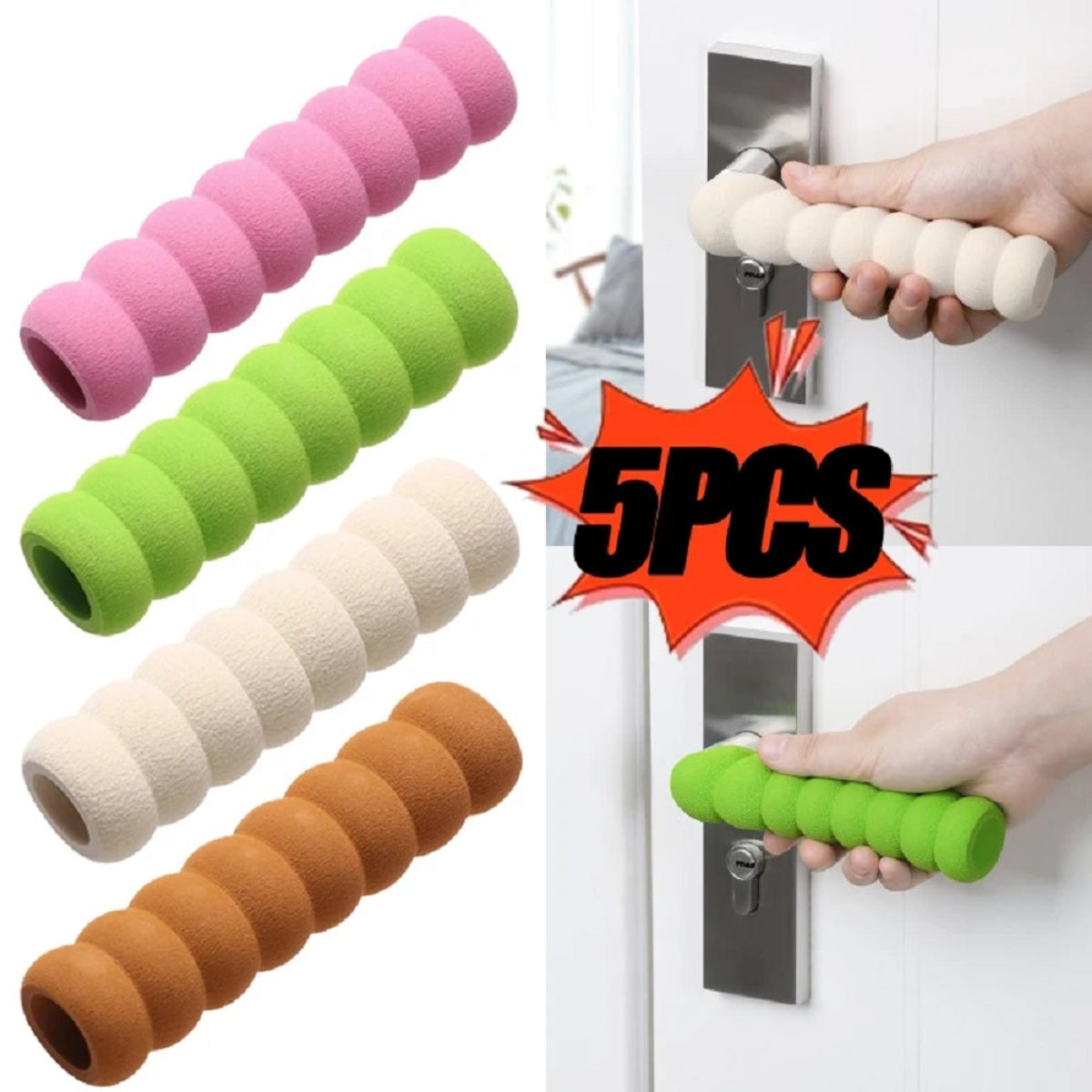 Rubber Door Stopper Pads - Soft Foam Protectors for Baby Safety and Furniture