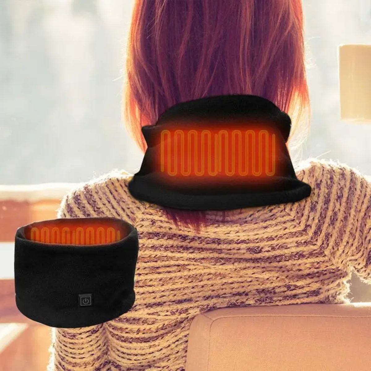 USB Heated Scarf - Wireless Neck Warmer for Winter Outdoor Sports