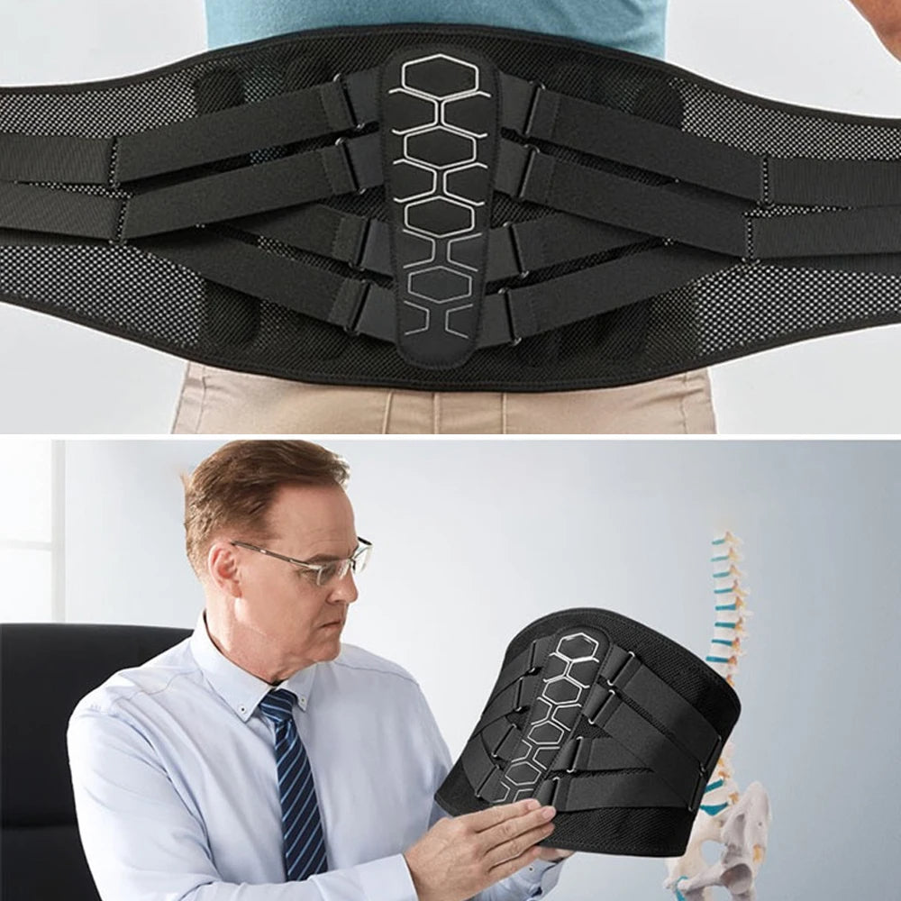 Lower Back Brace - Lightweight Lumbar Support 3D Belt for Posture Correction