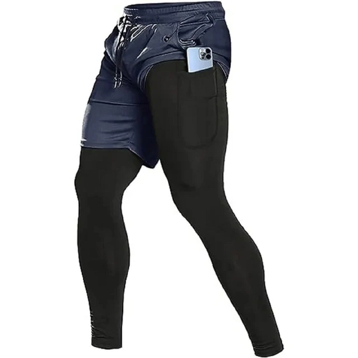 Men's 2-In-34°fompression Running Pants - Double-Layer Gym Joggers