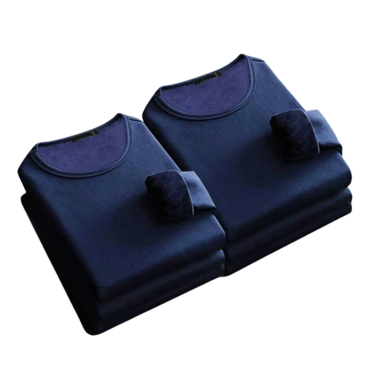 2 Pcs Men's Long-Sleeved Winter Thermal Velvet Padded Shirt