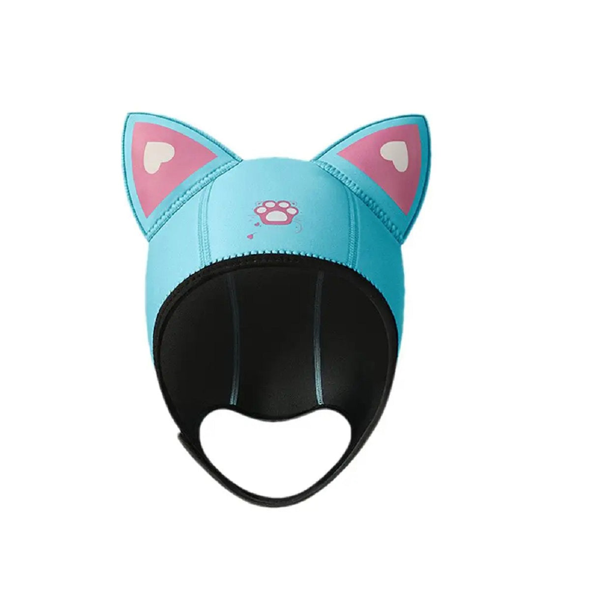 Neoprene Cute Cat Ear Diving Hood - Warm Elastic Snorkeling Swimming Hat
