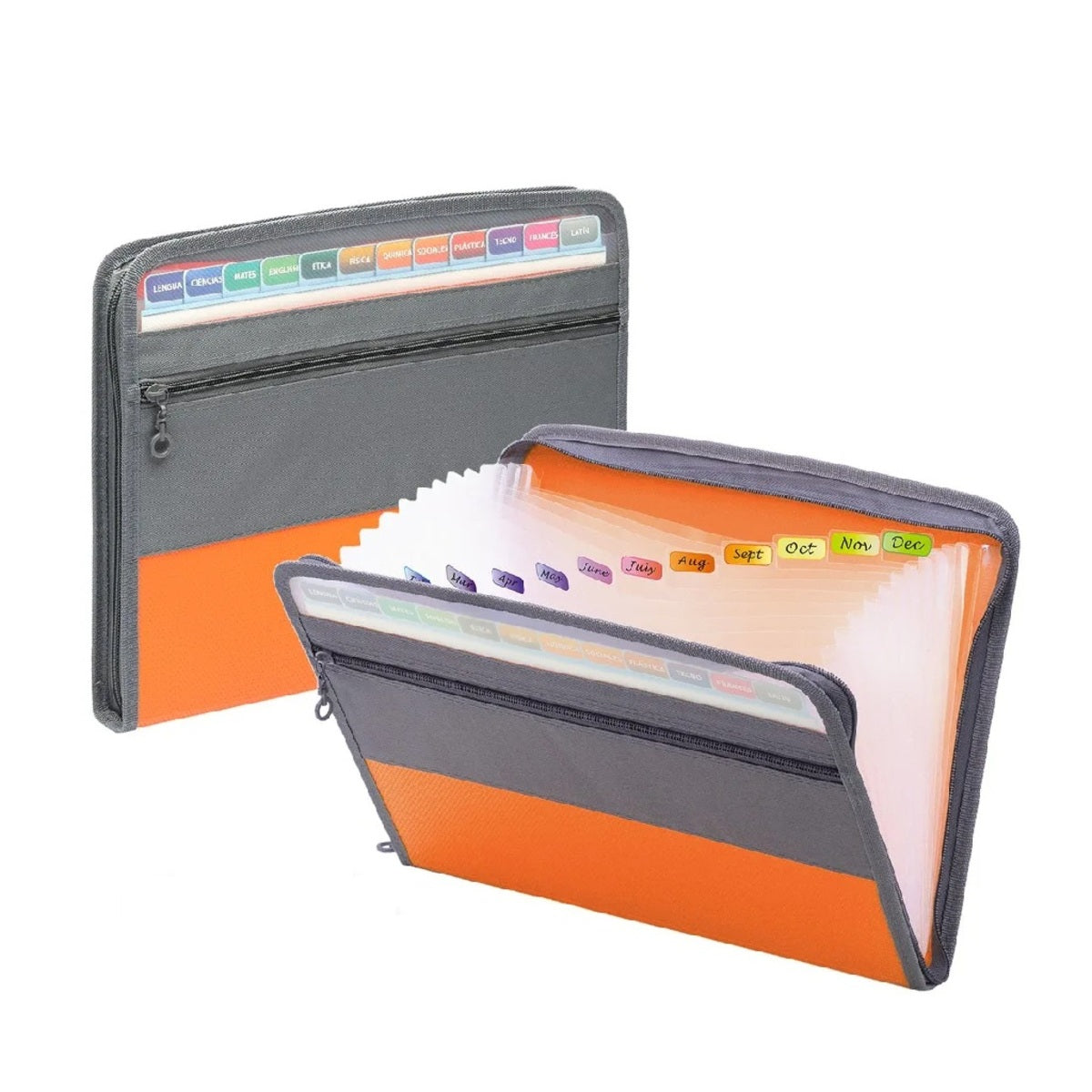 Accordion File Organizer with Safe Zipper