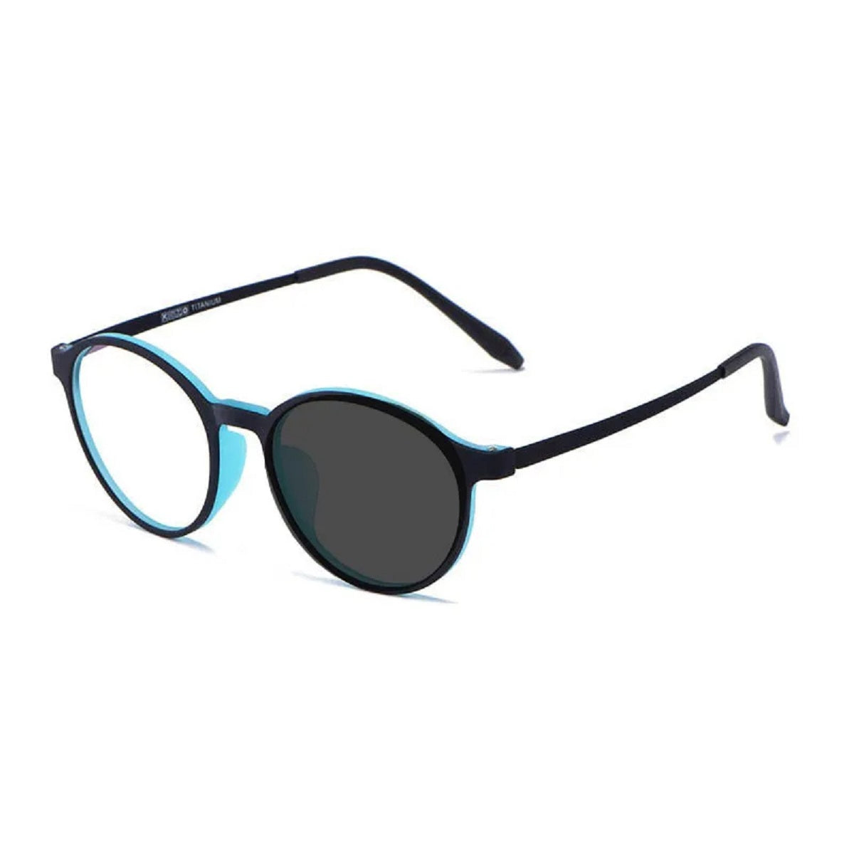 Ultralight Titanium Round Blue Light Reading Glasses - Magnifying Eyewear