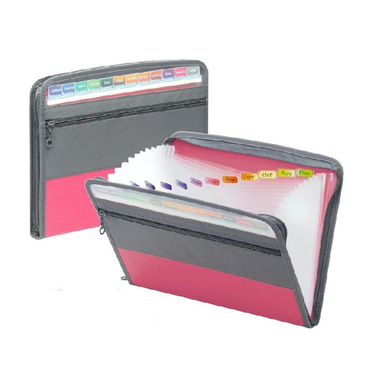 Accordion File Organizer with Safe Zipper