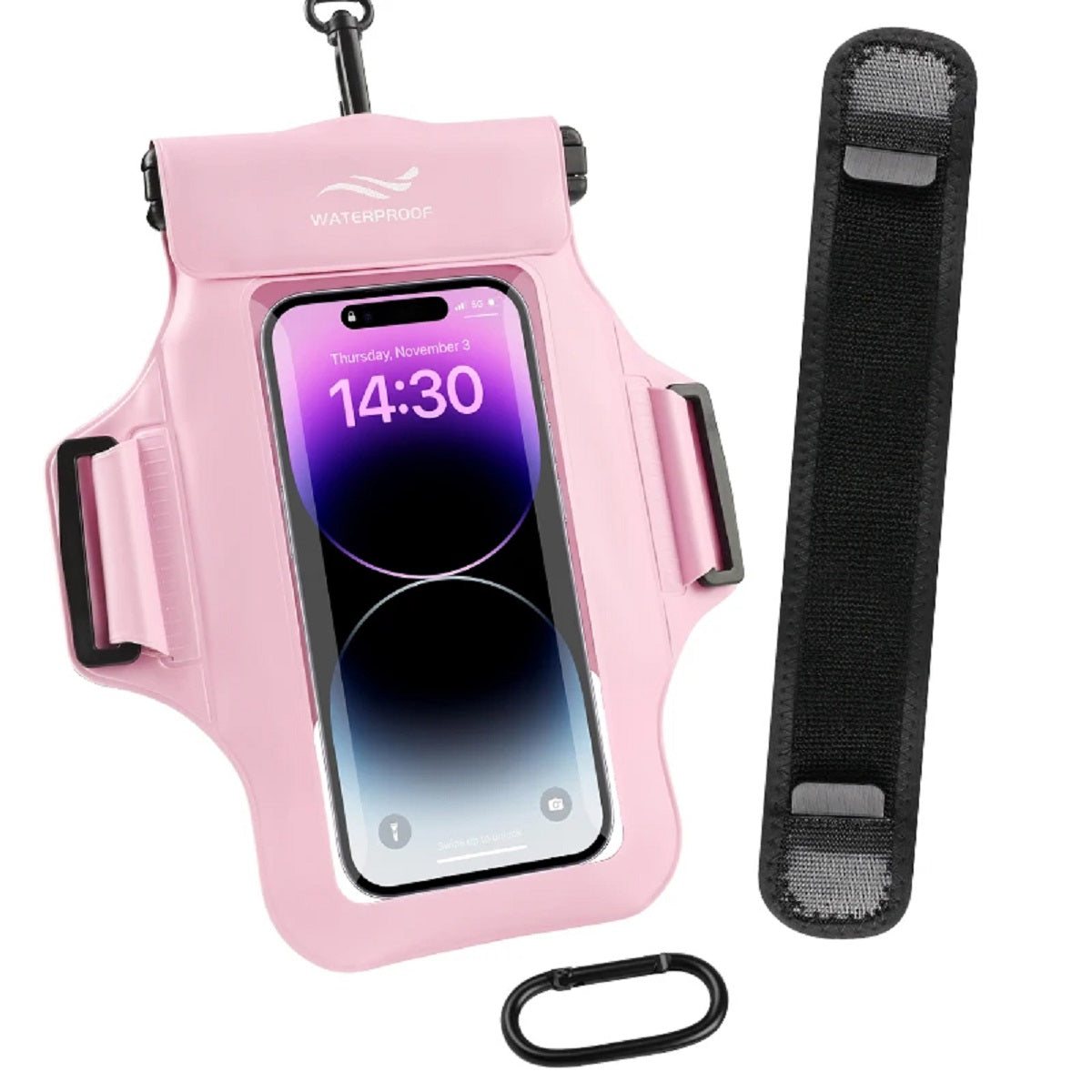 Waterproof Phone Armband Pouch - Case with Detachable Strap