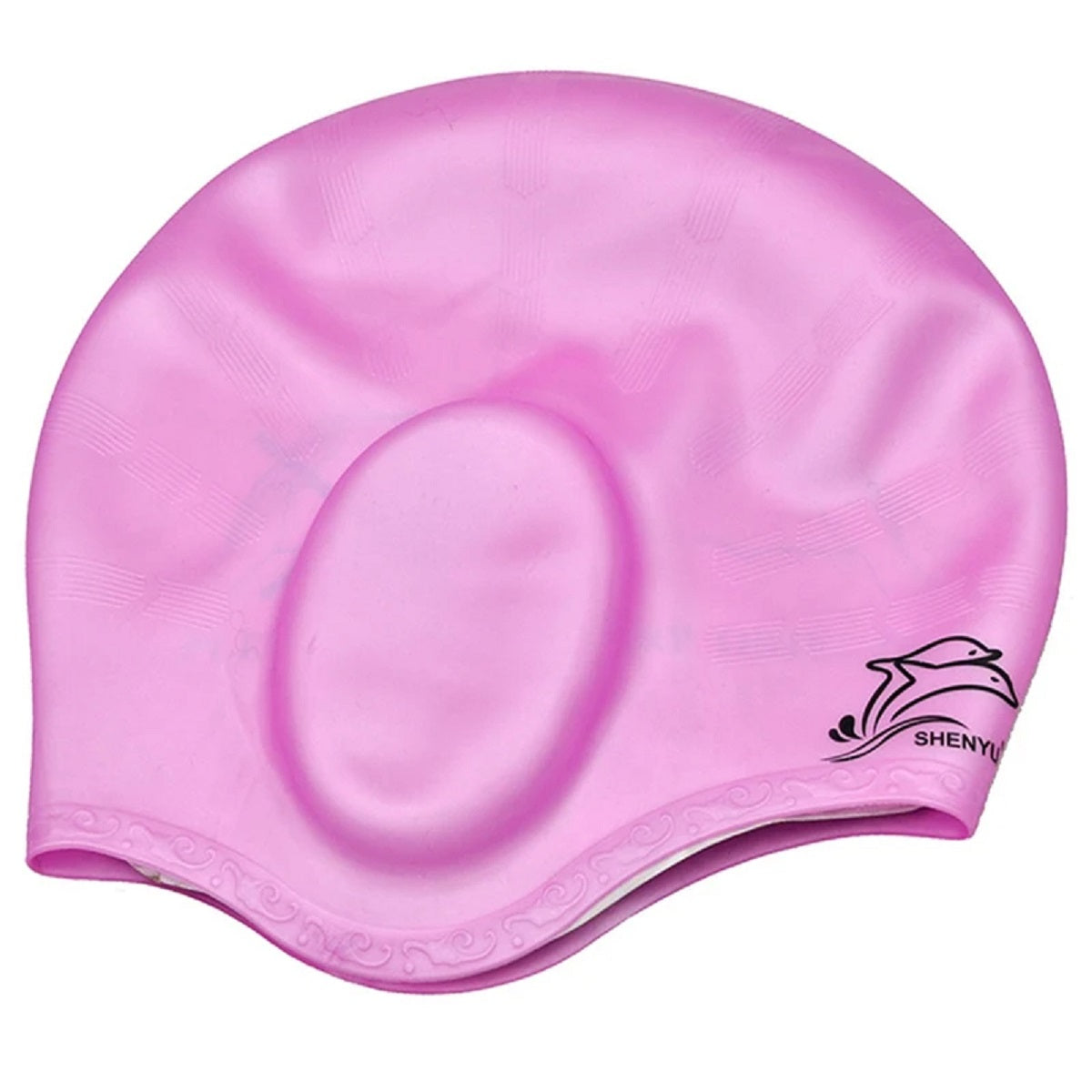 Waterproof Silicone Swim Cap - Non-Slip Pool Cap with Ear Protection