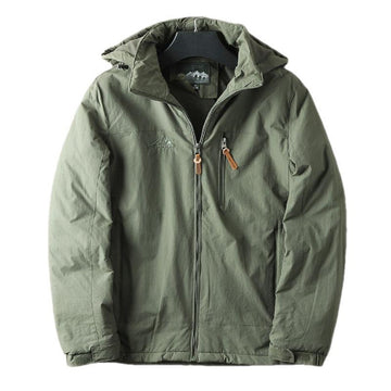 Men's Polar Spring and Autumn Coat Waterproof Warm Hooded Jacket