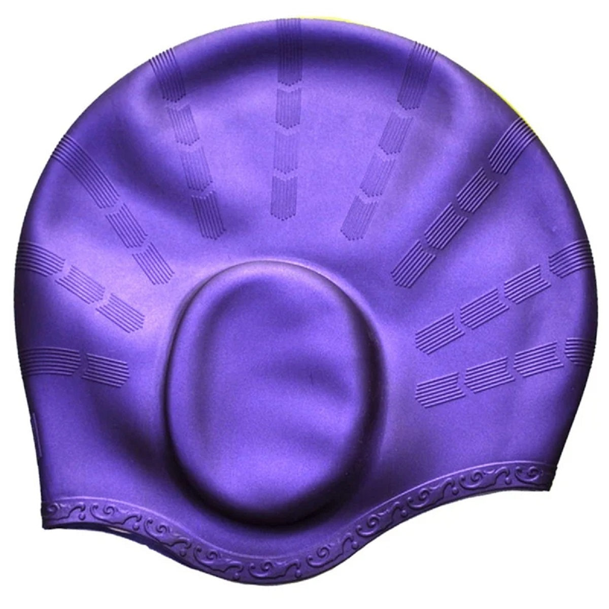 Waterproof Silicone Swim Cap - Non-Slip Pool Cap with Ear Protection