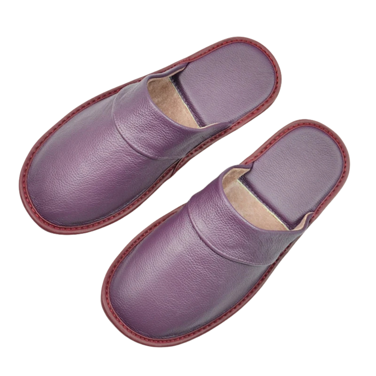 Genuine Leather Linen Slippers Indoor Outdoor for Men and Women Non-Slip Shoes