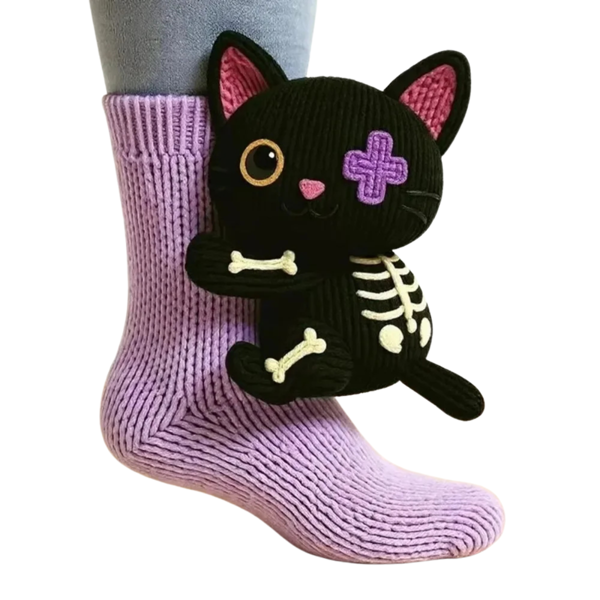 3D Knitted Animal Floor Socks - Cute Warm Winter Slippers