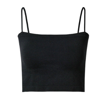 Spaghetti Strap Crop Tops Wirefree Brassiere
