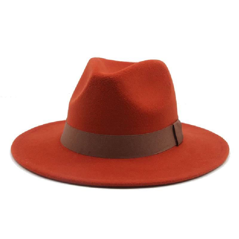 Men & Women Vintage Wide Brim Fedora Hat