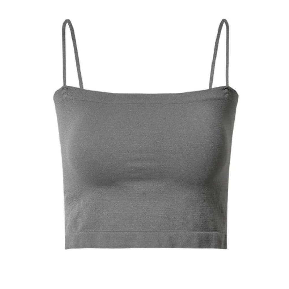 Spaghetti Strap Crop Tops Wirefree Brassiere