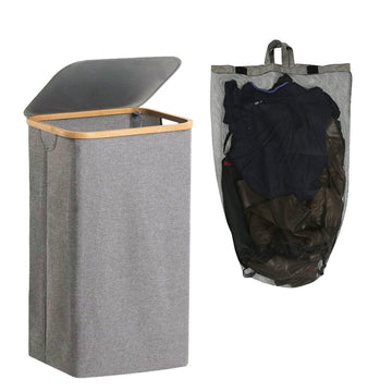 Foldable Laundry Basket with Detachable Inner Bag