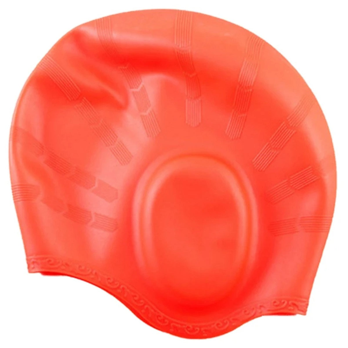 Waterproof Silicone Swim Cap - Non-Slip Pool Cap with Ear Protection