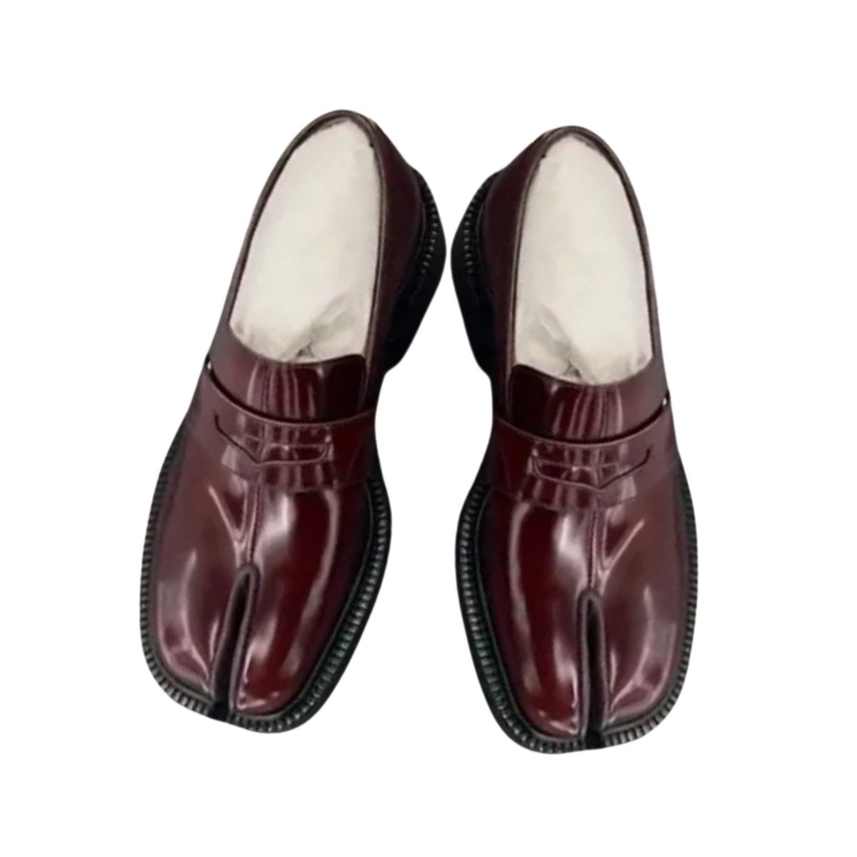Women's Tabi Split-Toe Loafers - Chunky Lace-Up Platform Flats