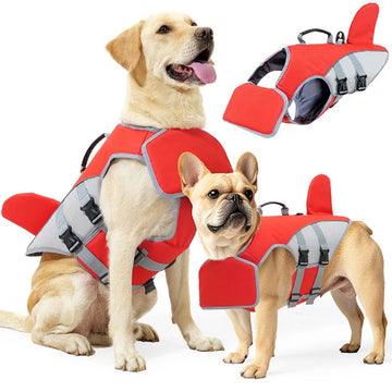 Shark Fin Dog Life Jacket -Adjustable Pet Swimming Safety Vest