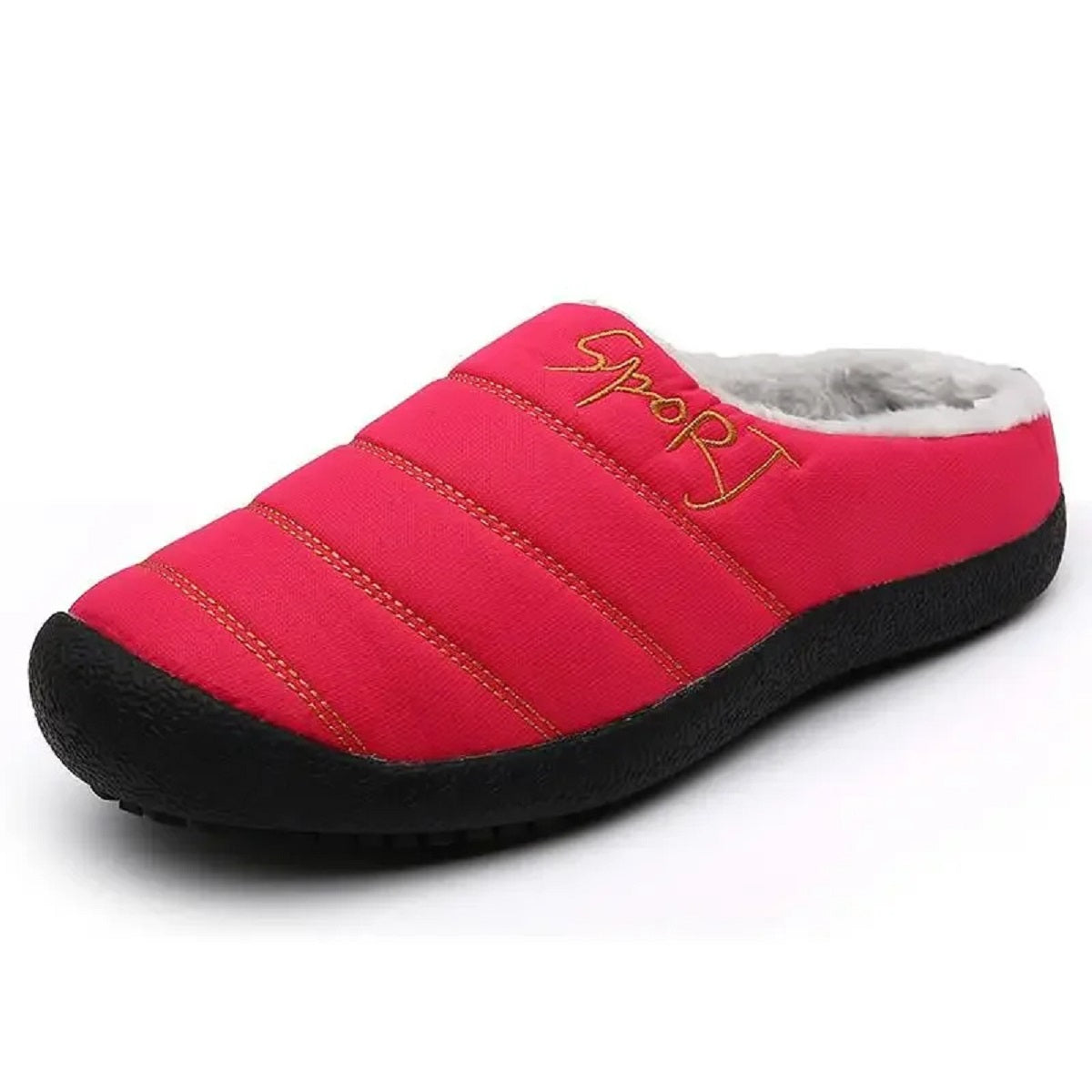 Warm Slippers with Thick Plush Shoes