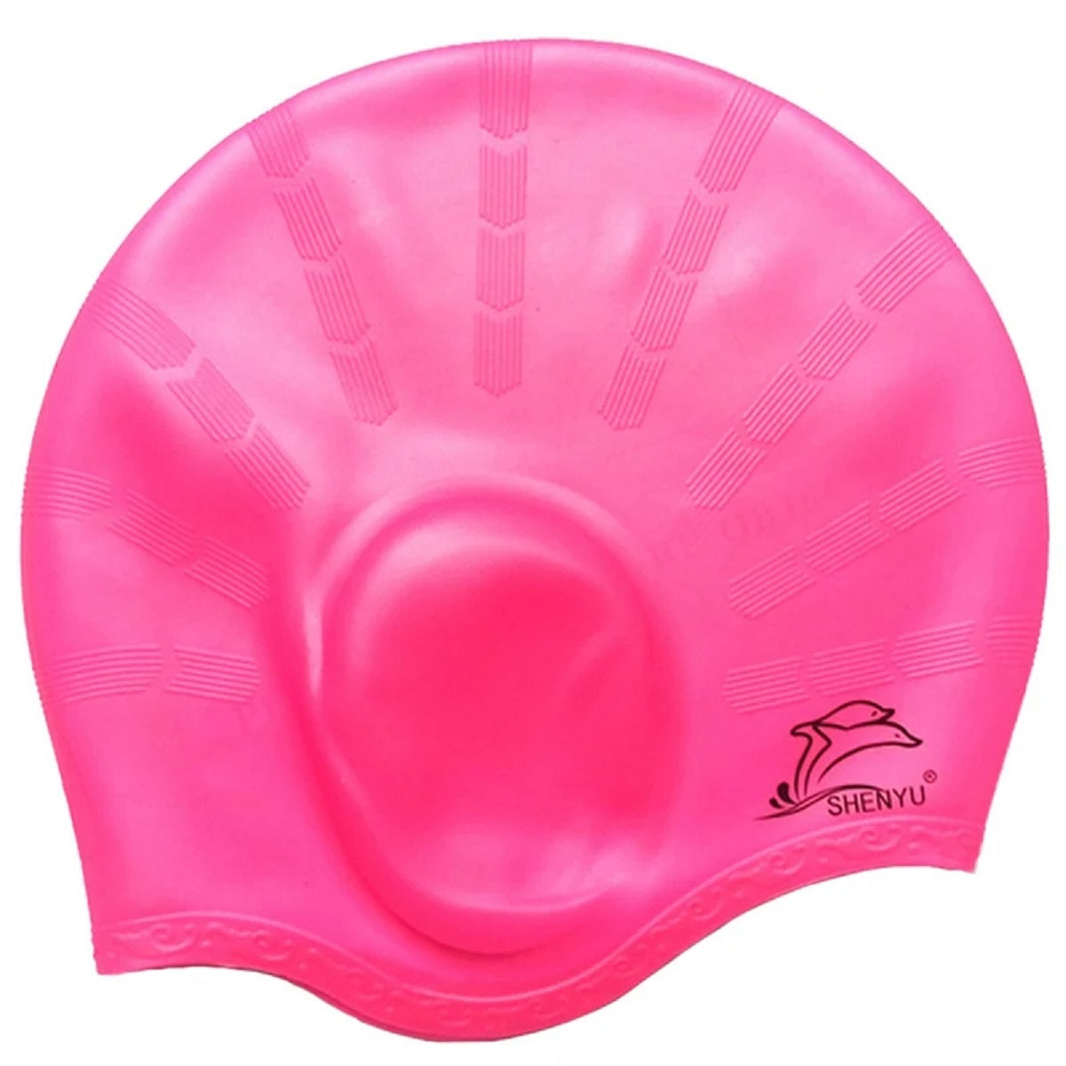 Waterproof Silicone Swim Cap - Non-Slip Pool Cap with Ear Protection