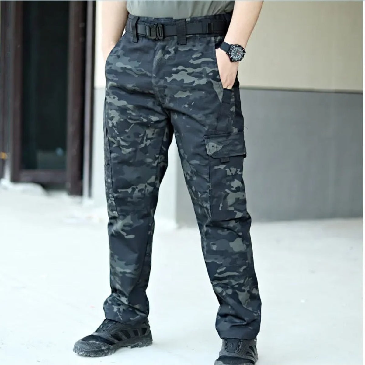 Men's Tactical Cargo Pants - Waterproof Multi-Pocket Outdoor Trousers