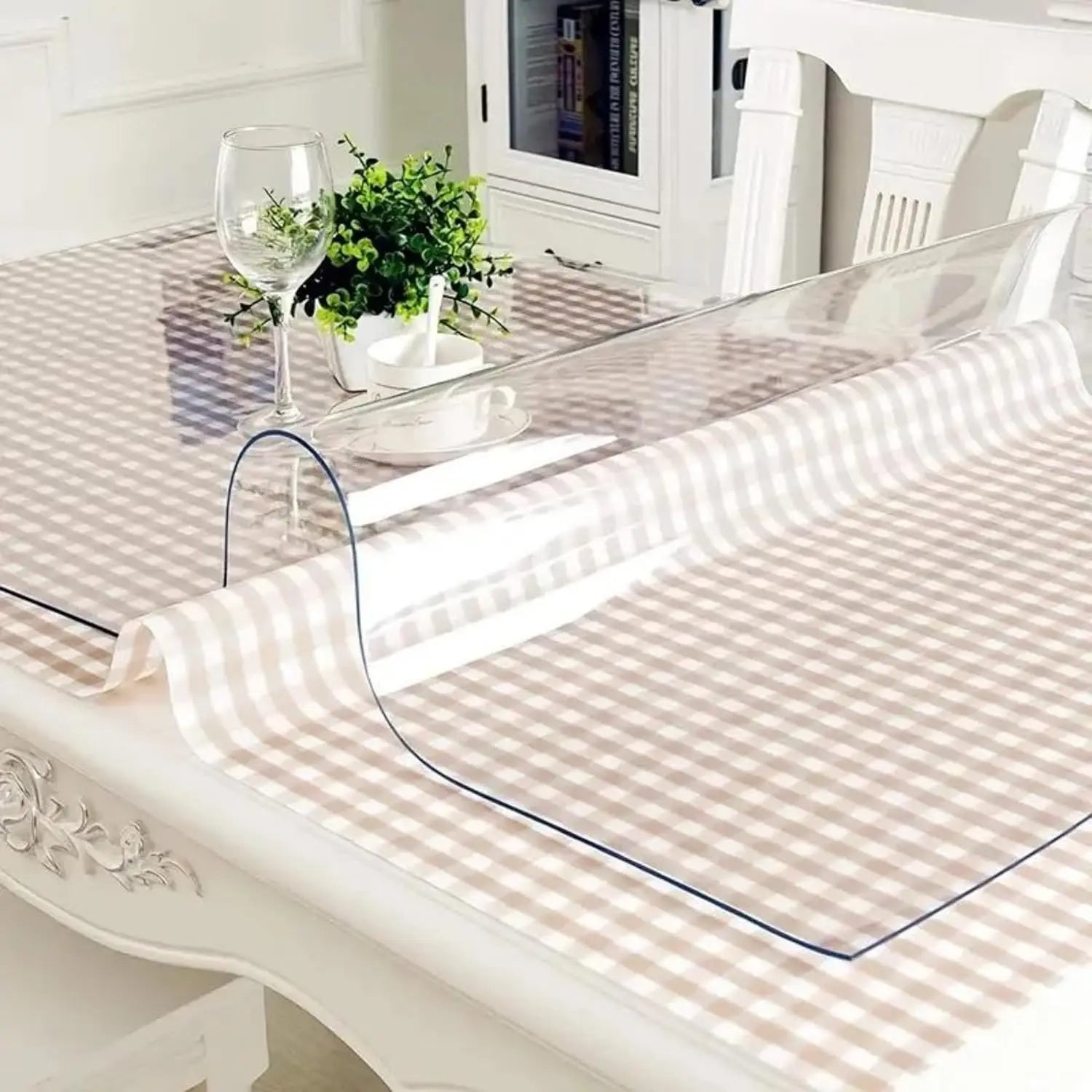 0.06 in PVC Transparent Table Mat - Heat and Scratch Resistant