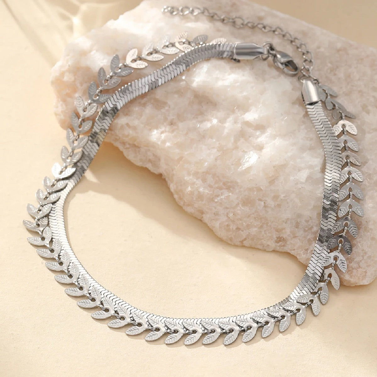 Stainless Steel Anklet Creative Splicing Chain