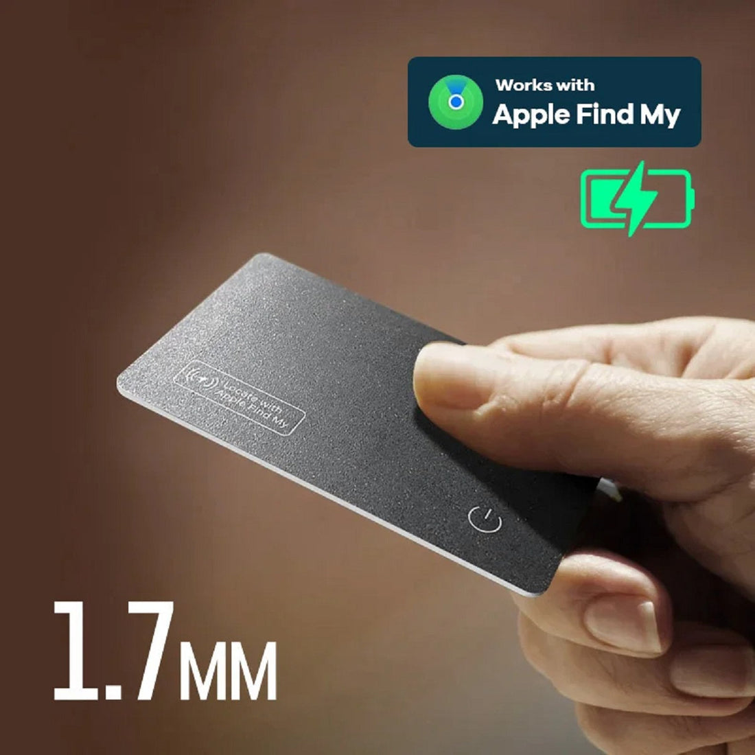 Smart GPS Wallet Tracker - Wireless Charging Mini Tag for iPhone Apple Find My