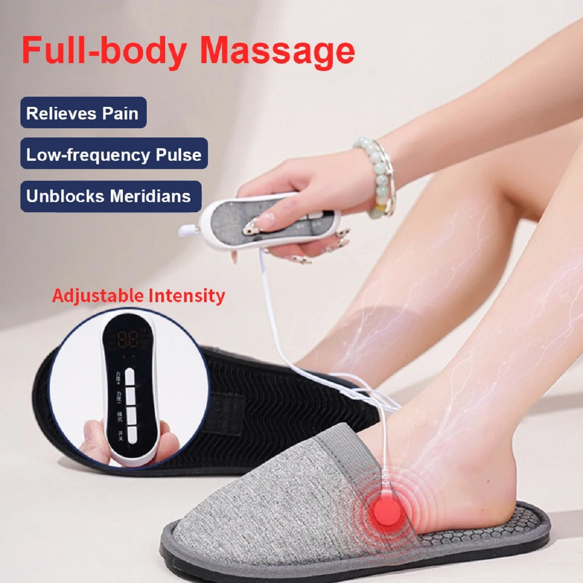 EMS Electrode Foot Massage Slippers - Microcurrent Shoes