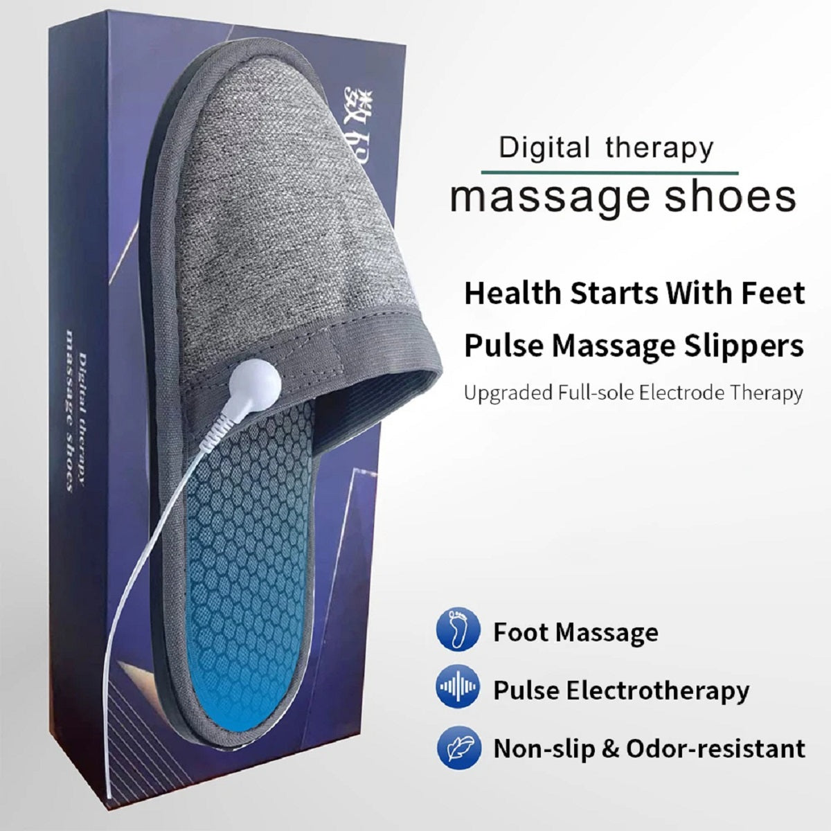 EMS Electrode Foot Massage Slippers - Microcurrent Shoes