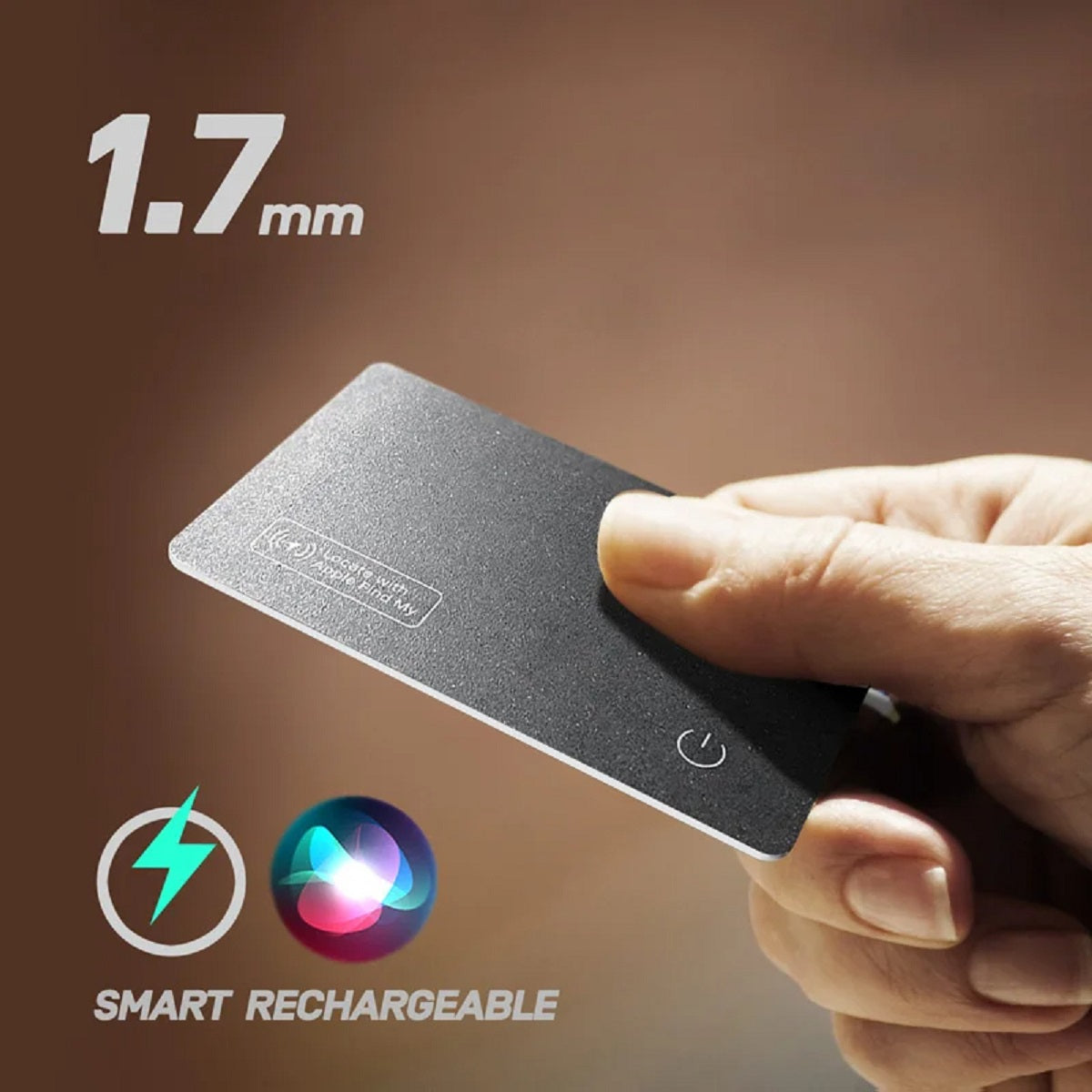 Smart GPS Wallet Tracker - Wireless Charging Mini Tag for iPhone Apple Find My