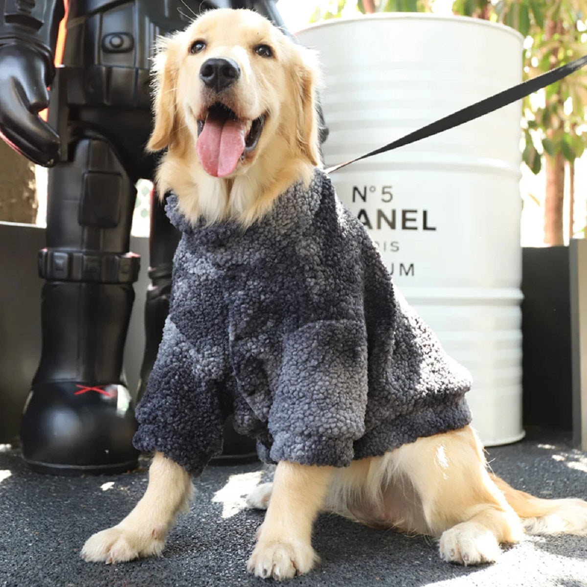 Thick Big Dog Clothes Lambs Wool Jacket Coat