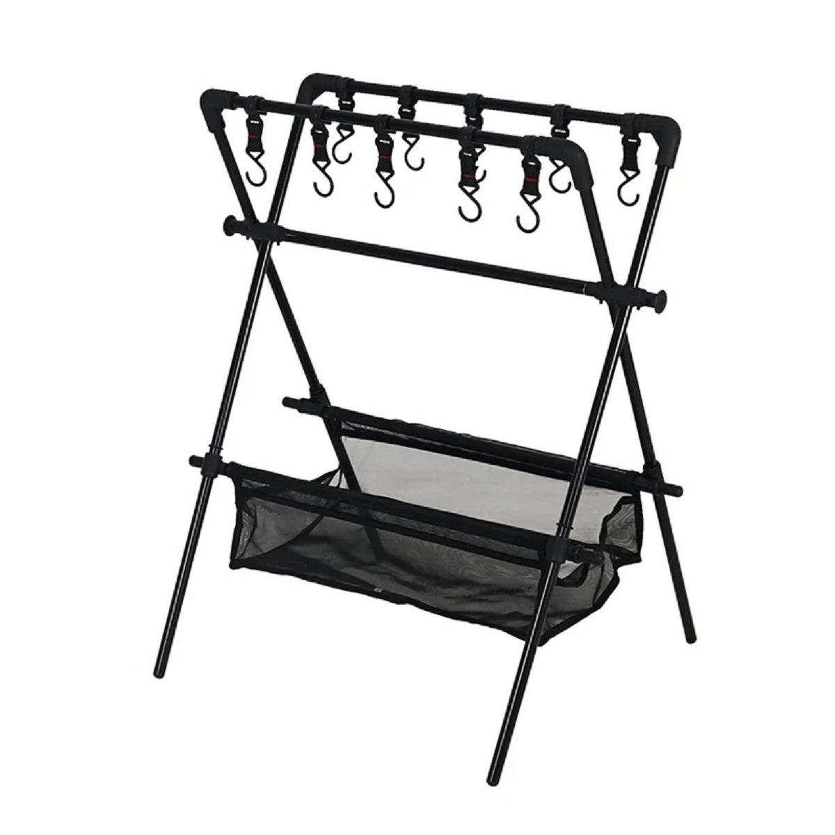 Camping Multifunction Foldable Storage Hanging Rack With Hooks