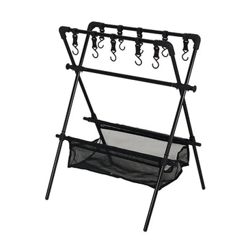 Camping Multifunction Foldable Storage Hanging Rack With Hooks