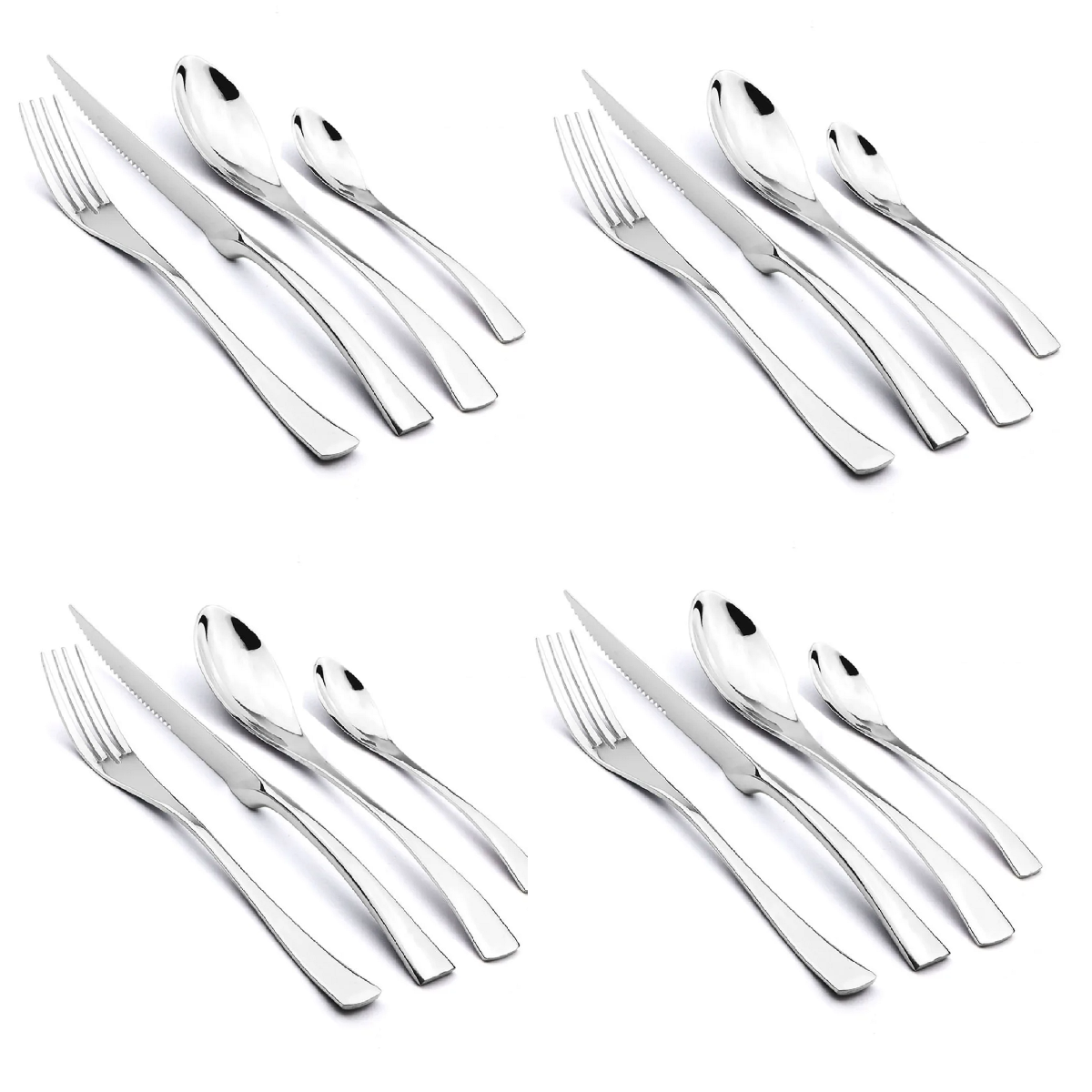 16 Pcs Stainless Steel Dinnerware Cutlery Set
