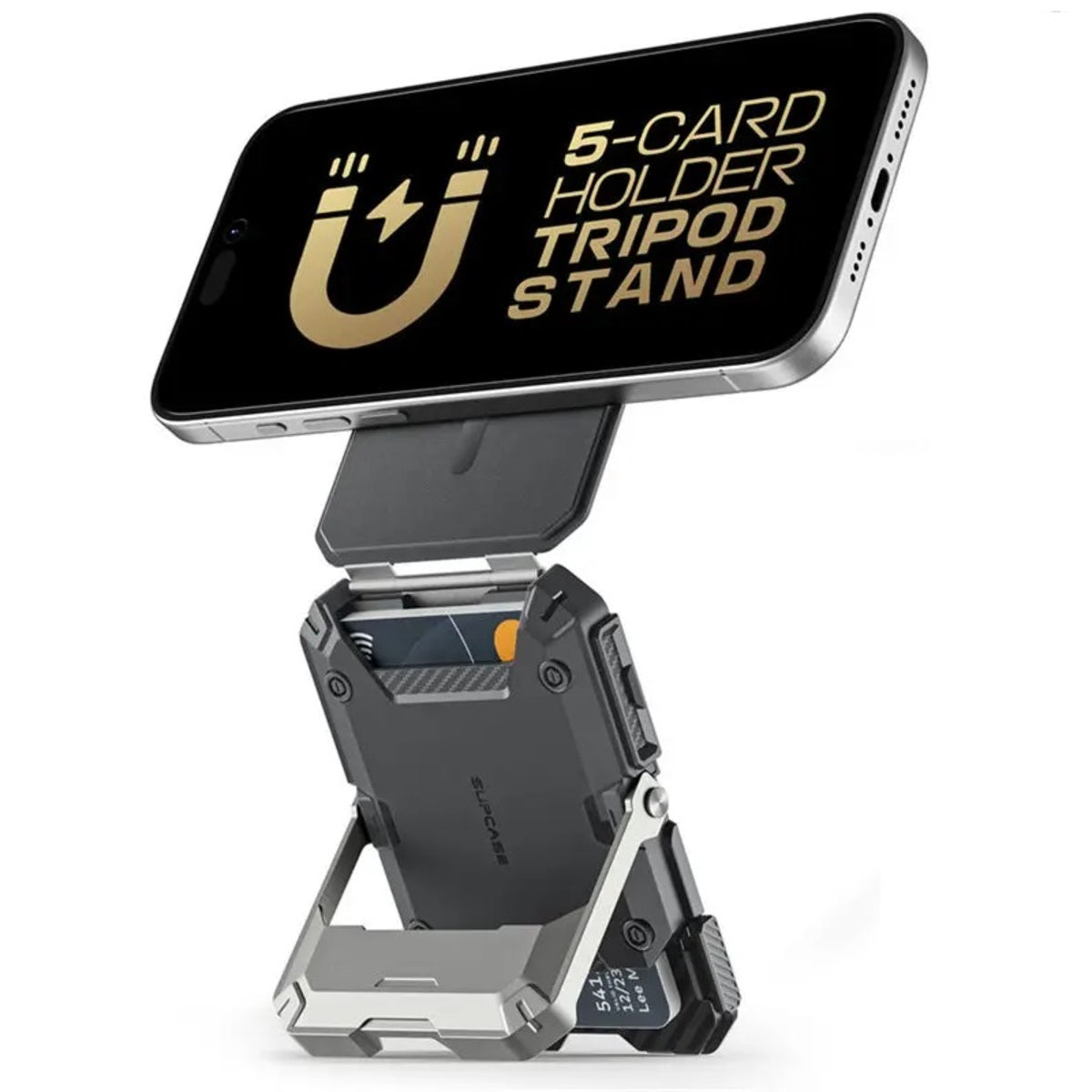 Magnetic Tripod Phone Stand - MagSafe Wallet and Adjustable Holder for iPhone