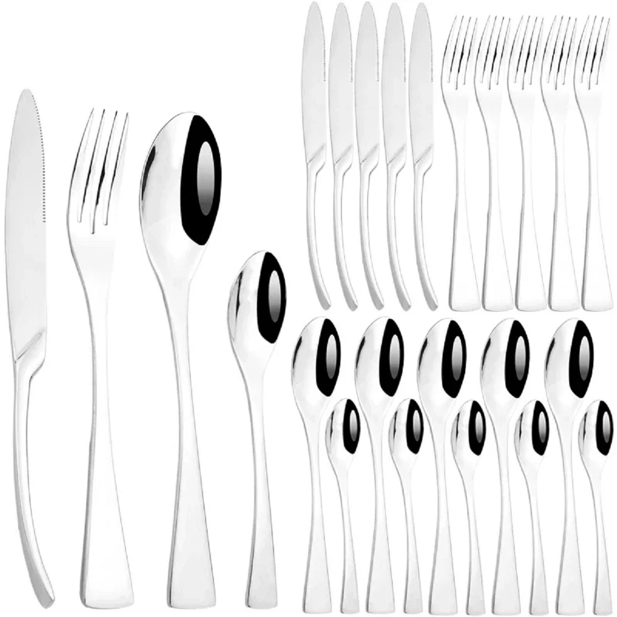 24 Pcs/set Cutlery Stainless Steel Dinnerware Flatware